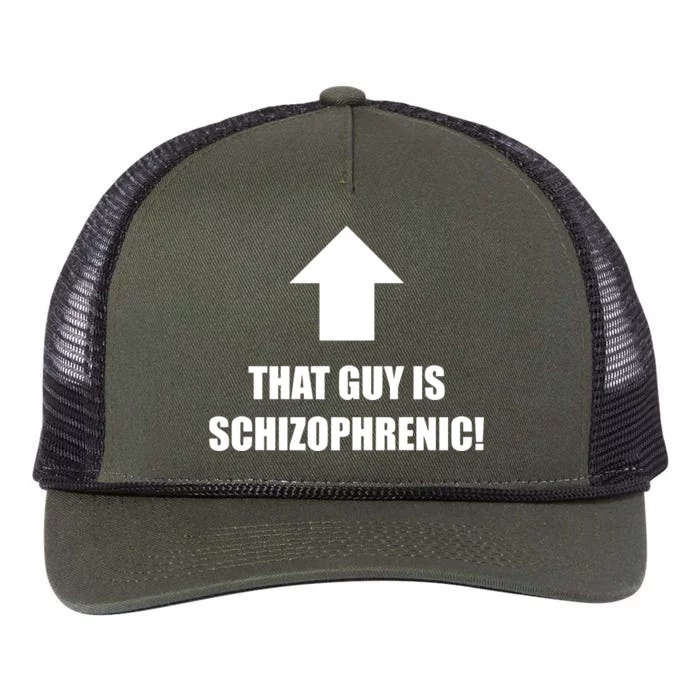 That Guy Is Schizophrenic Retro Rope Trucker Hat Cap