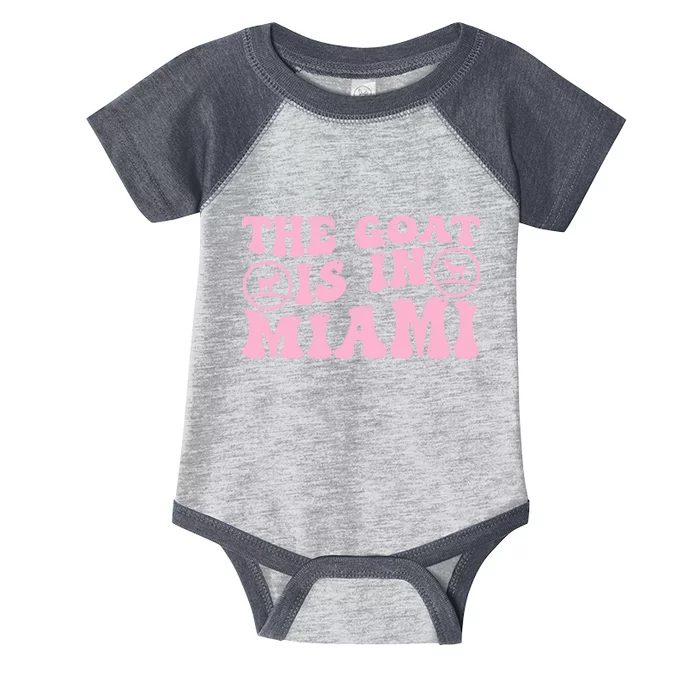 The Goat Is In Miami Funny Infant Baby Jersey Bodysuit