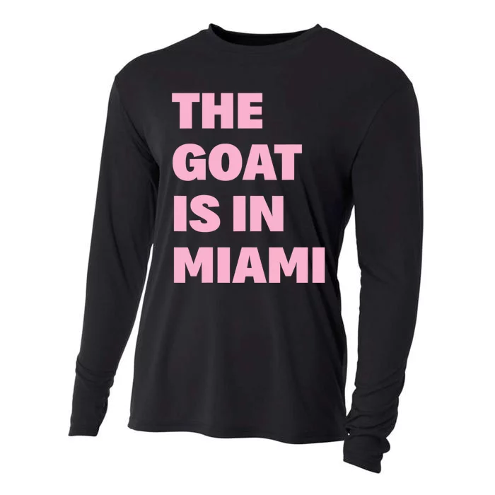 The Goat Is In Miami Funny Cooling Performance Long Sleeve Crew