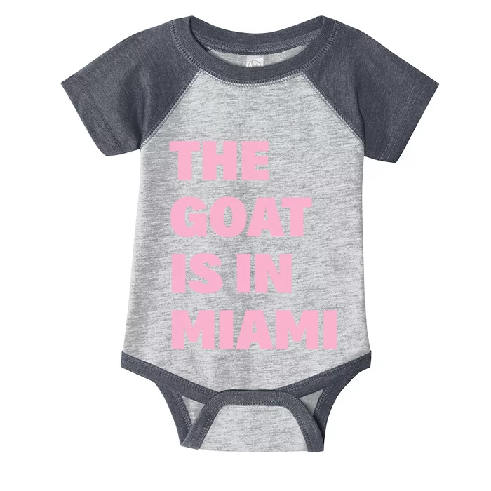 The Goat Is In Miami Funny Infant Baby Jersey Bodysuit