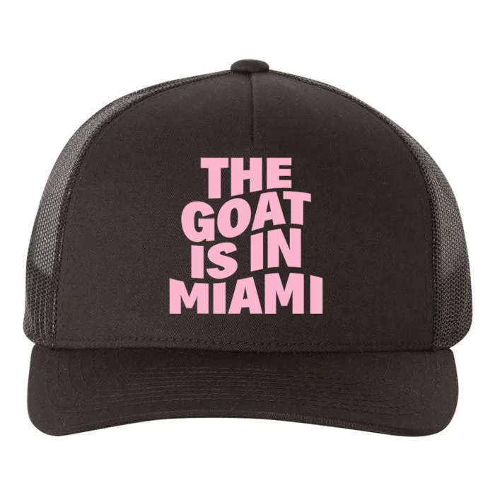 The Goat Is In Miami Funny Yupoong Adult 5-Panel Trucker Hat