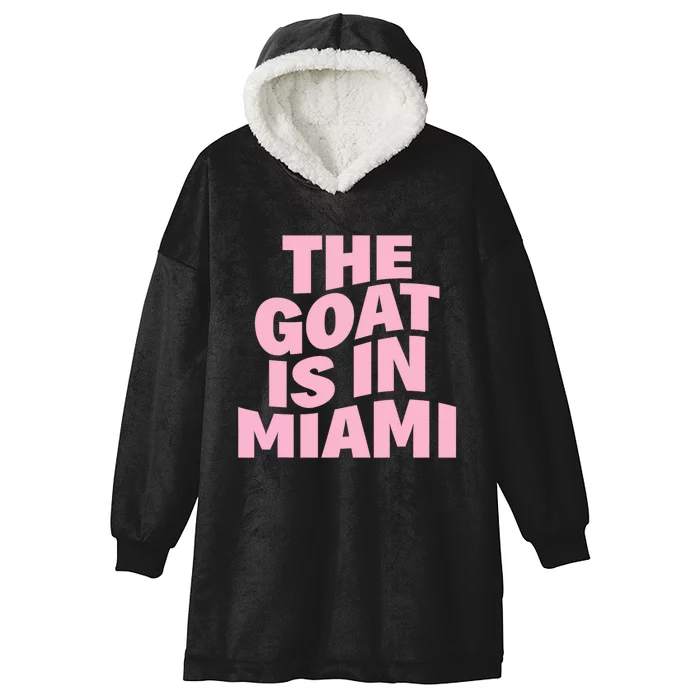 The Goat Is In Miami Funny Hooded Wearable Blanket