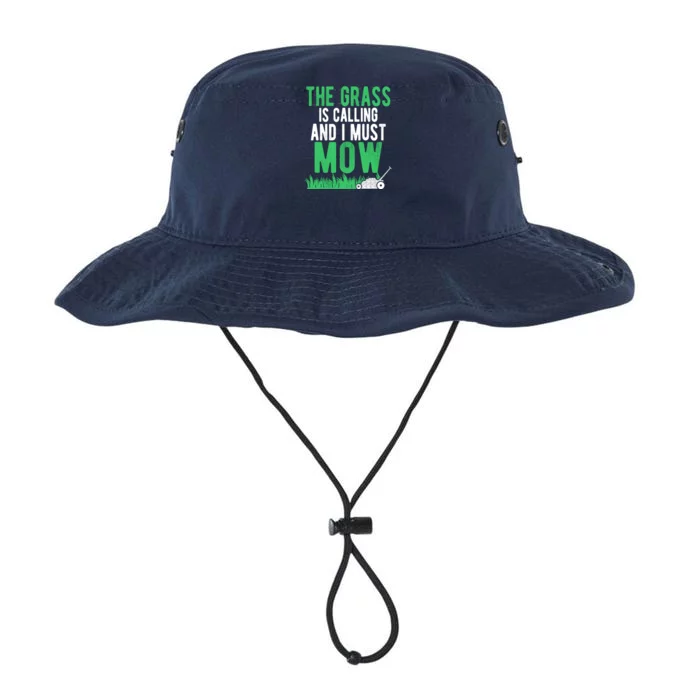 The Grass Is Calling And I Must Mow | Funny Lawn Landscaping Legacy Cool Fit Booney Bucket Hat