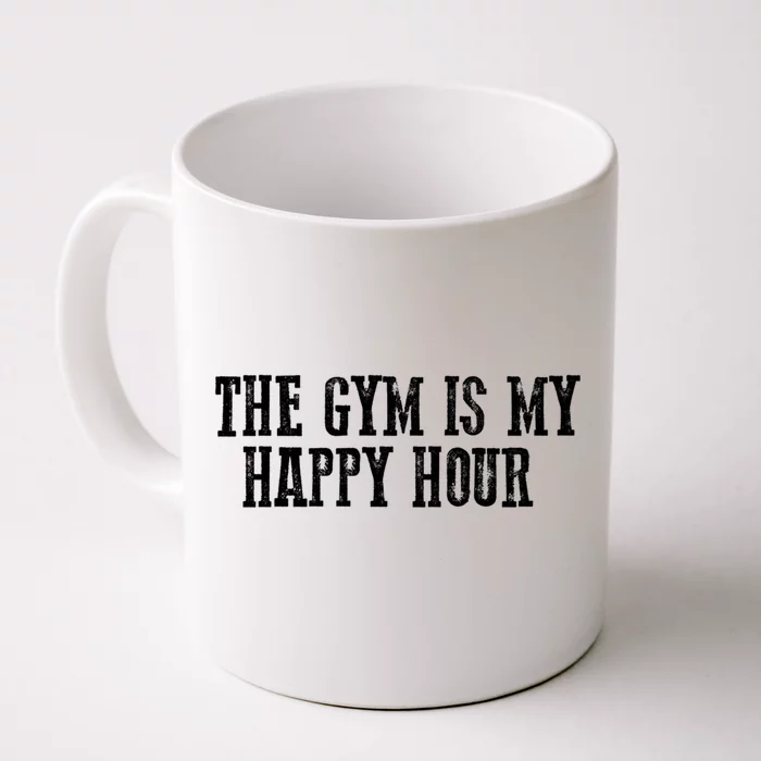 "The Gym Is My Happy Hour" Funny Gift Front & Back Coffee Mug