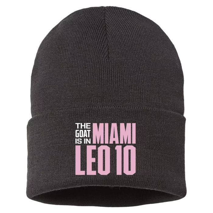 The GOAT Is In Miami Leo 10 Sustainable Knit Beanie