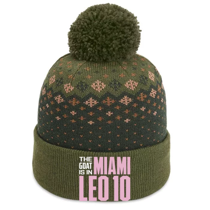 The GOAT Is In Miami Leo 10 The Baniff Cuffed Pom Beanie