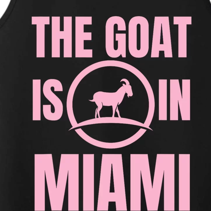 The Goat Is In Miami Performance Tank