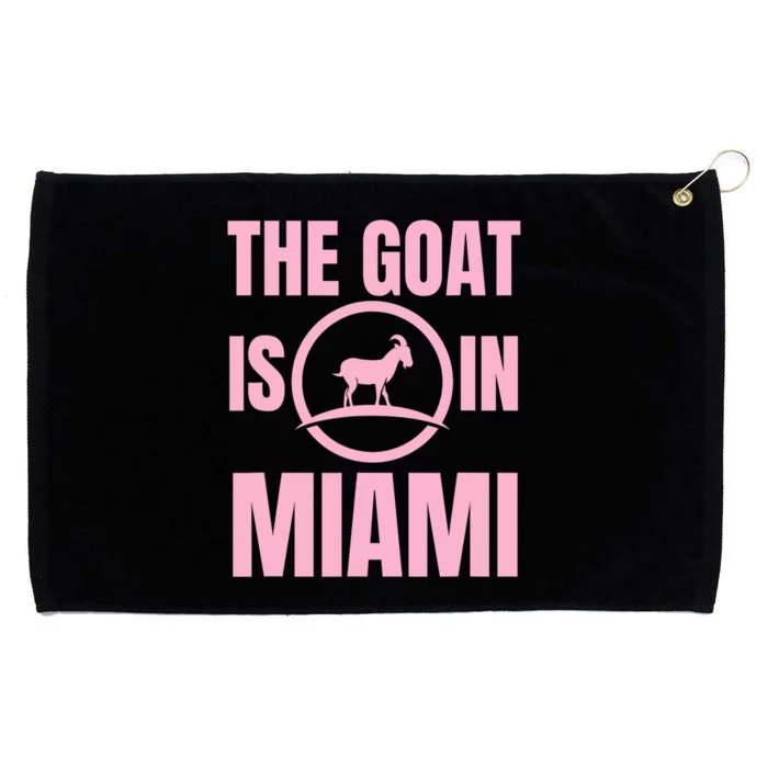 The Goat Is In Miami Grommeted Golf Towel