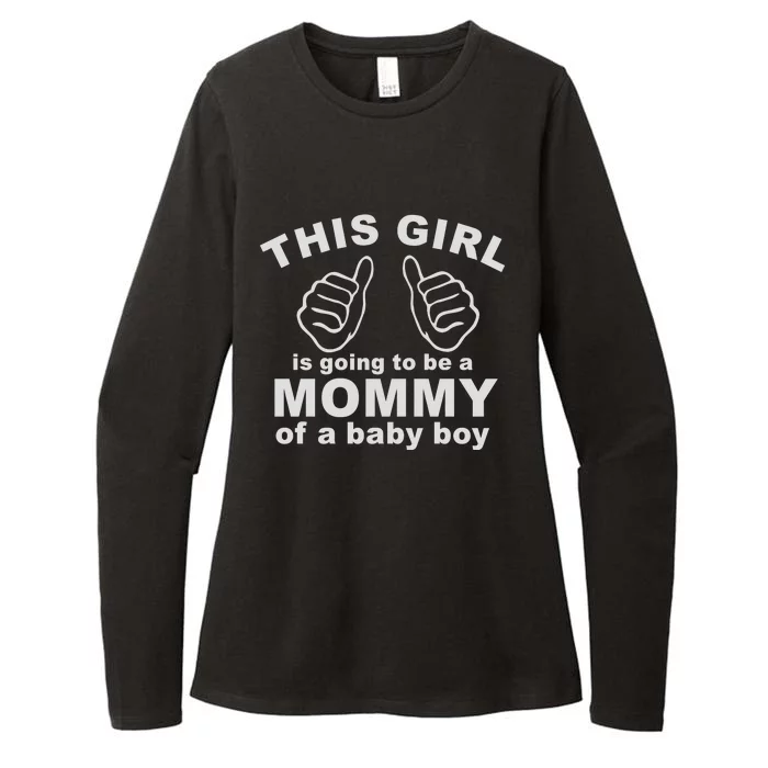 This Girl Is Going To Be A MOMMY Of A Baby Boy Womens CVC Long Sleeve Shirt