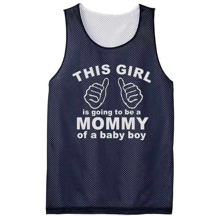 This Girl Is Going To Be A MOMMY Of A Baby Boy Mesh Reversible Basketball Jersey Tank