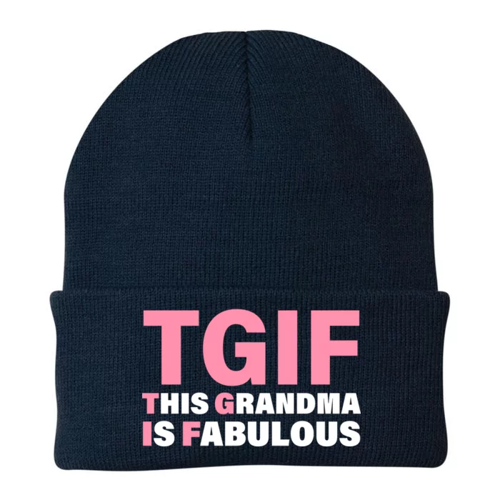 TGIF This Grandma Is Fabulous Knit Cap Winter Beanie