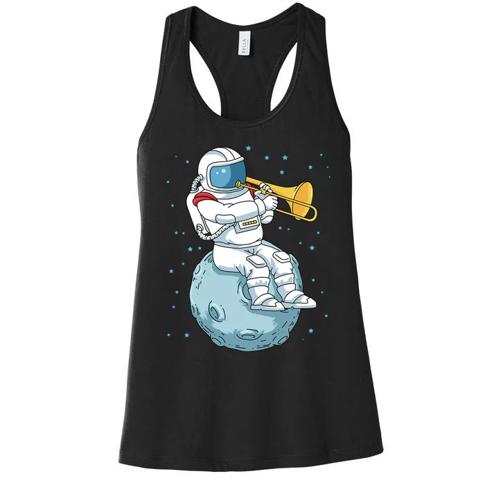 Trombone Gift Jazz Music Marching Band Trombone Women's Racerback Tank