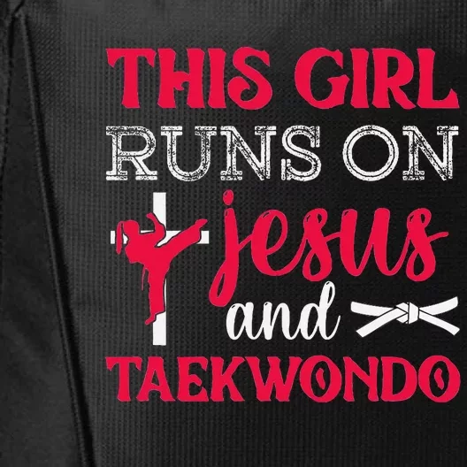 This Girl Jesus Taekwondo Woman Religion Karate City Backpack