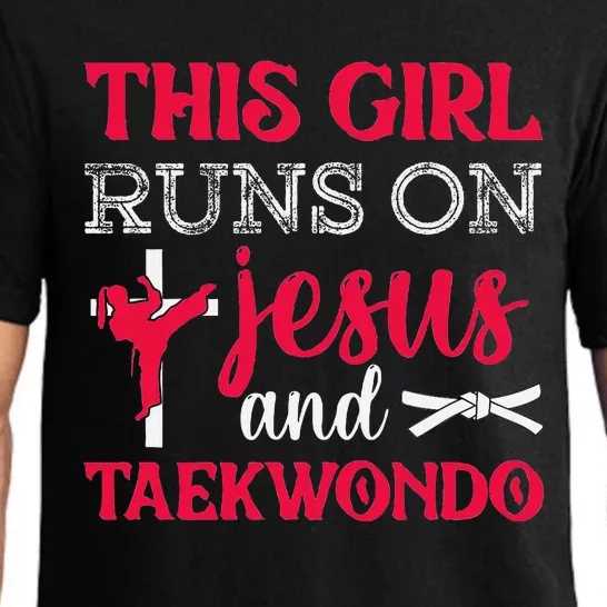 This Girl Jesus Taekwondo Woman Religion Karate Pajama Set