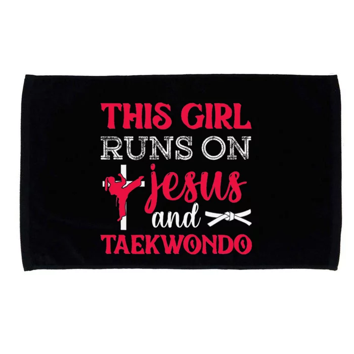 This Girl Jesus Taekwondo Woman Religion Karate Microfiber Hand Towel