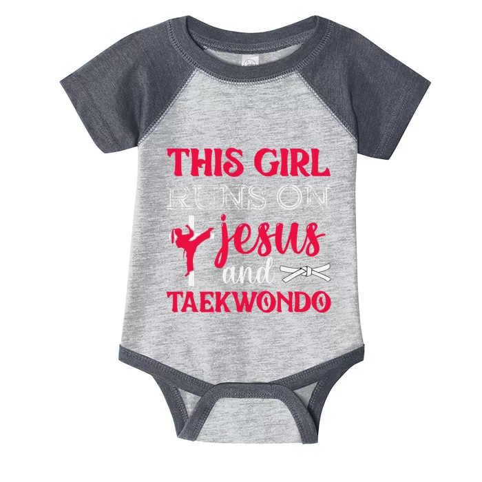 This Girl Jesus Taekwondo Woman Religion Karate Infant Baby Jersey Bodysuit