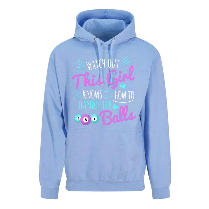 This Girl Knows How To Handle Her Pool Balls Billiard Unisex Surf Hoodie