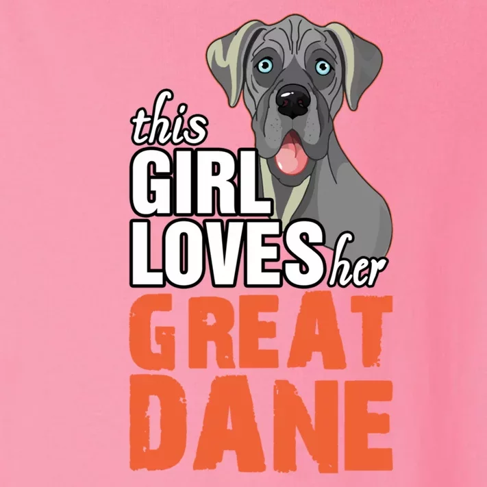 This Girl Loves Her Great Dane Toddler Long Sleeve Shirt