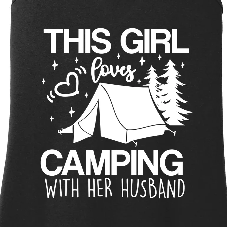 This Girl Loves Camping With Her Husband Gift Ladies Essential Tank