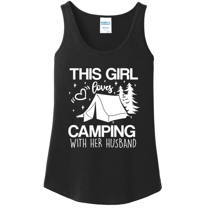 This Girl Loves Camping With Her Husband Gift Ladies Essential Tank