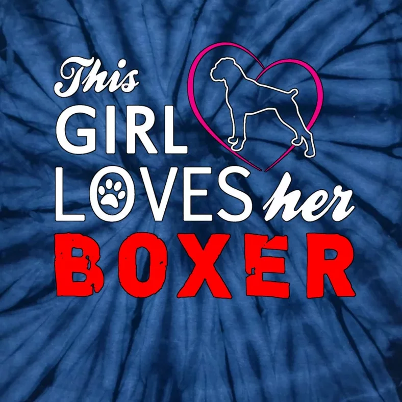 This Girl Loves Her Boxer Funny Dog Tie-Dye T-Shirt