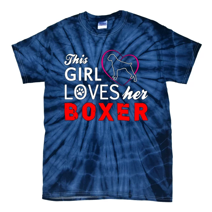 This Girl Loves Her Boxer Funny Dog Tie-Dye T-Shirt