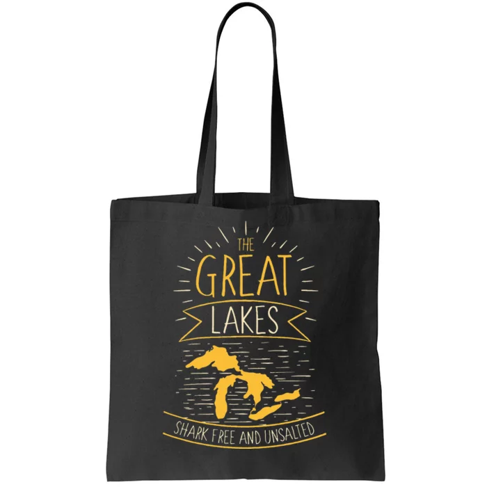 The Great Lakes Shark Free Unsalted Michigan Gift Tote Bag