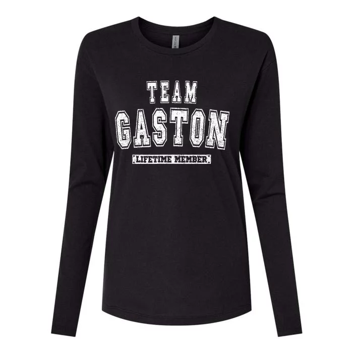 Team Gaston Lifetime Member Family Last Name Womens Cotton Relaxed Long Sleeve T-Shirt