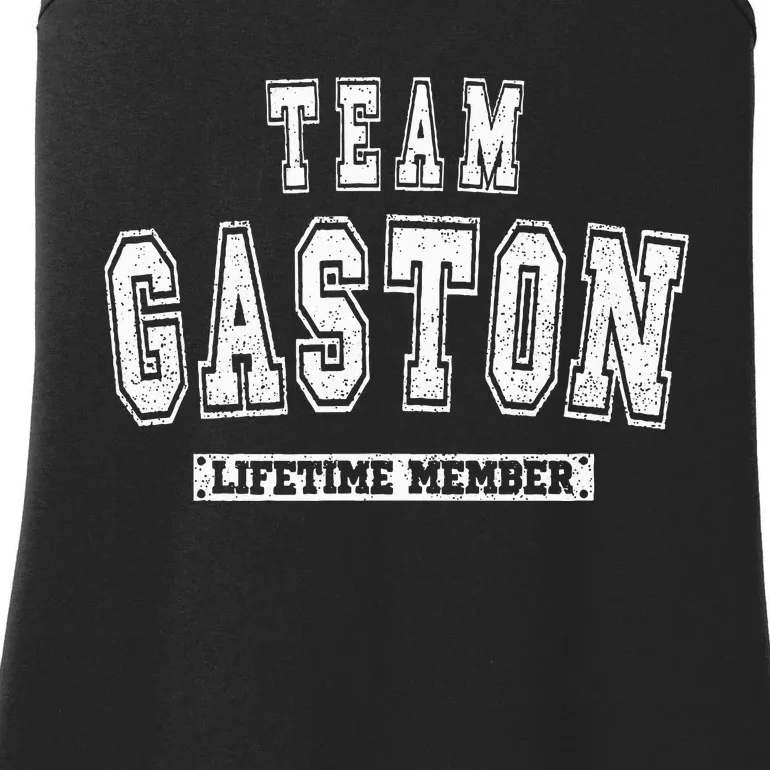 Team Gaston Lifetime Member Family Last Name Ladies Essential Tank