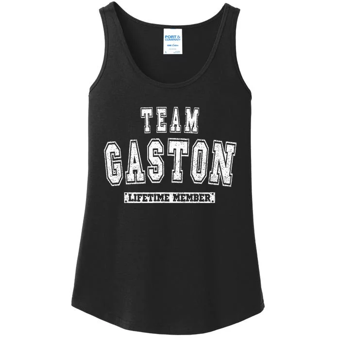 Team Gaston Lifetime Member Family Last Name Ladies Essential Tank