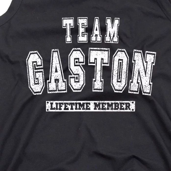 Team Gaston Lifetime Member Family Last Name Tank Top