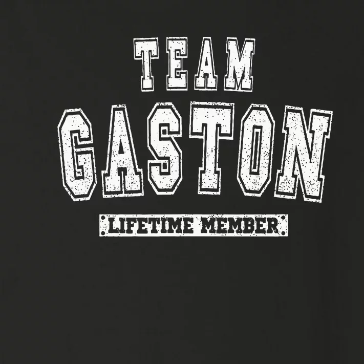 Team Gaston Lifetime Member Family Last Name Toddler Long Sleeve Shirt