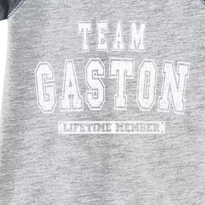 Team Gaston Lifetime Member Family Last Name Infant Baby Jersey Bodysuit