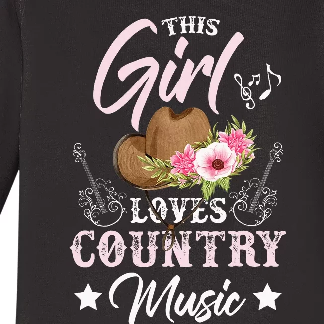 This Girl Loves Country Music Baby Long Sleeve Bodysuit