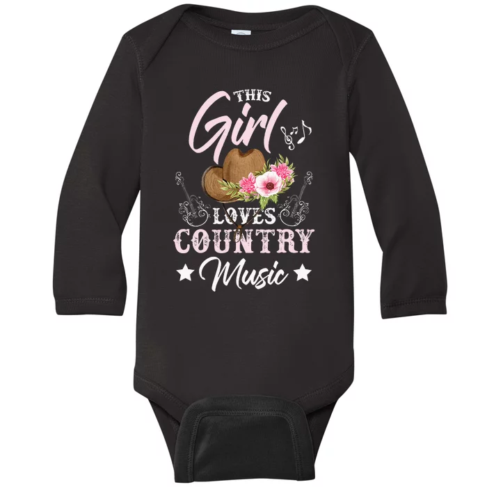 This Girl Loves Country Music Baby Long Sleeve Bodysuit