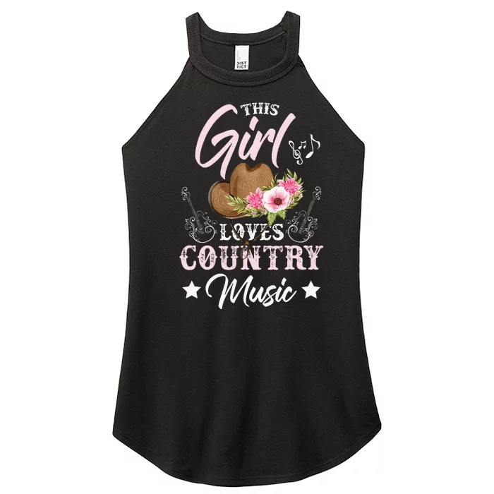 This Girl Loves Country Music Women’s Perfect Tri Rocker Tank