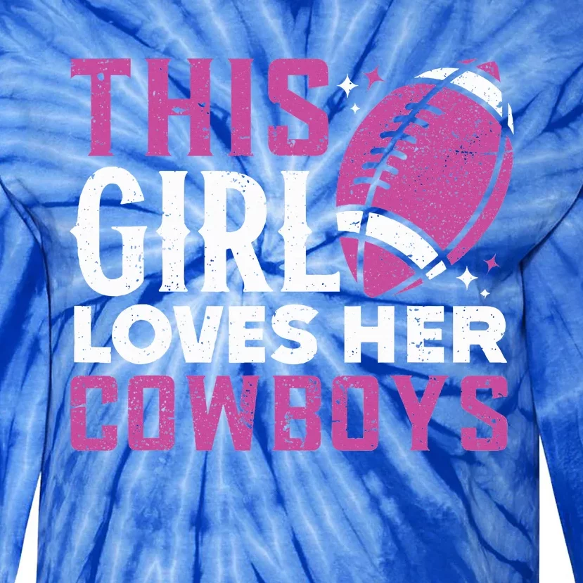 This Girl Loves Her Cowboys Tie-Dye Long Sleeve Shirt