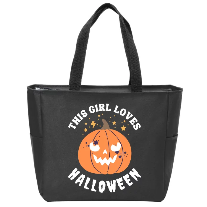 This Girl Loves Halloween Zip Tote Bag