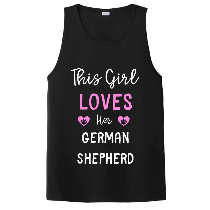 This Girl Loves Her German Shepherd Sweatshirt Performance Tank