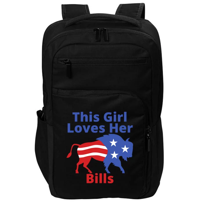 This Girl Loves Her Buffalo Bills Funny Impact Tech Backpack