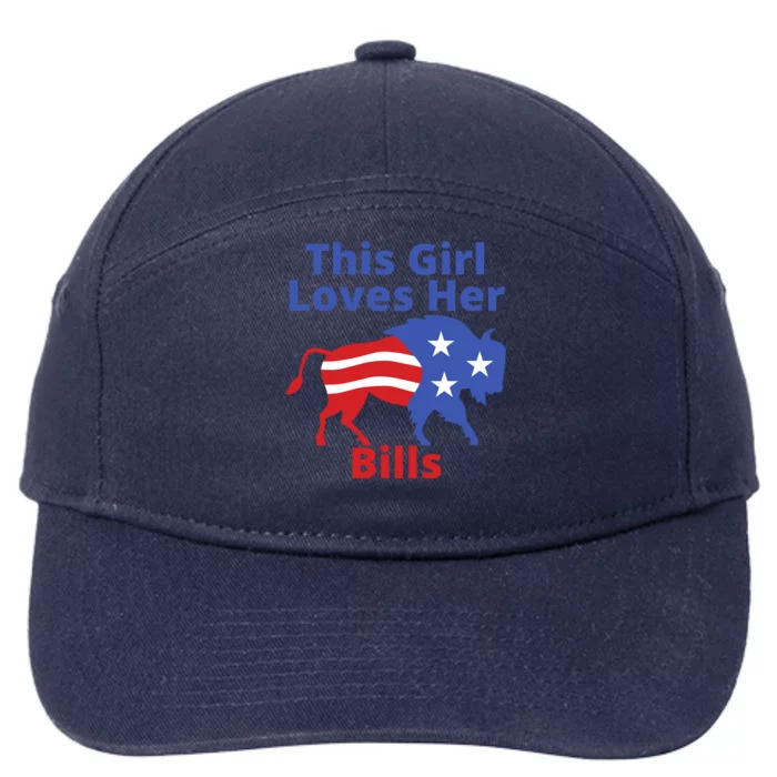 This Girl Loves Her Buffalo Bills Funny 7-Panel Snapback Hat