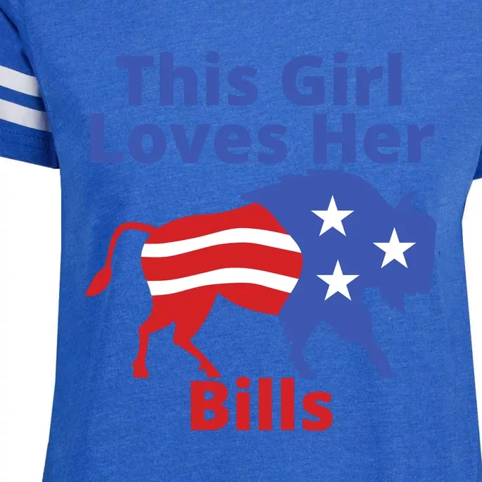 This Girl Loves Her Buffalo Bills Funny Enza Ladies Jersey Football T-Shirt