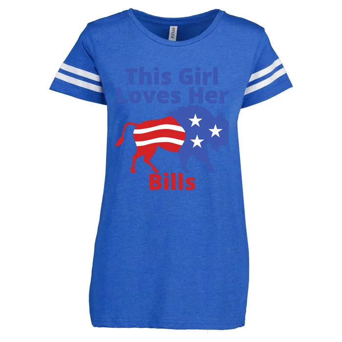 This Girl Loves Her Buffalo Bills Funny Enza Ladies Jersey Football T-Shirt