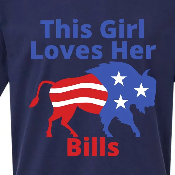 This Girl Loves Her Buffalo Bills Funny Sueded Cloud Jersey T-Shirt