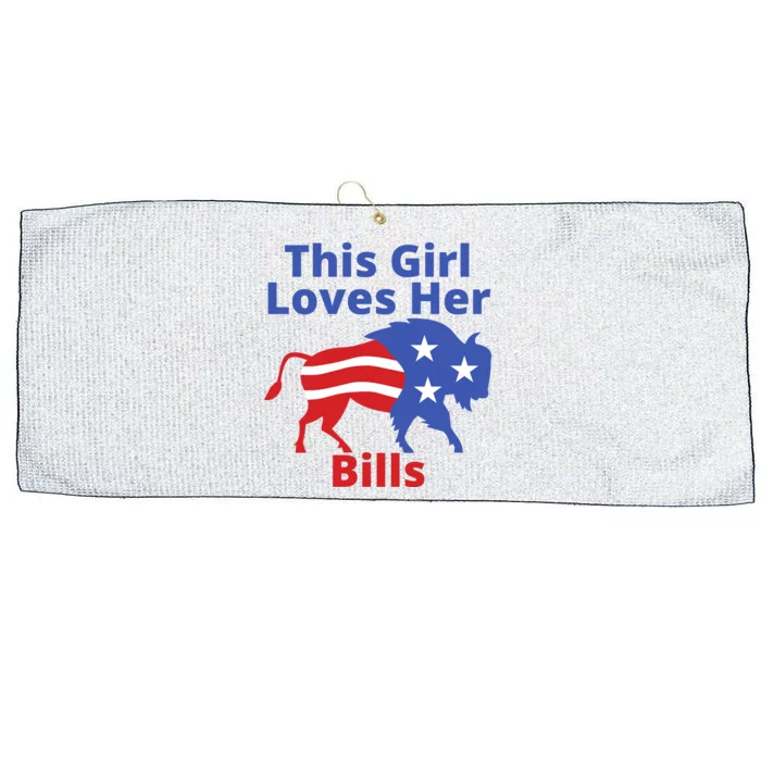 This Girl Loves Her Buffalo Bills Funny Large Microfiber Waffle Golf Towel