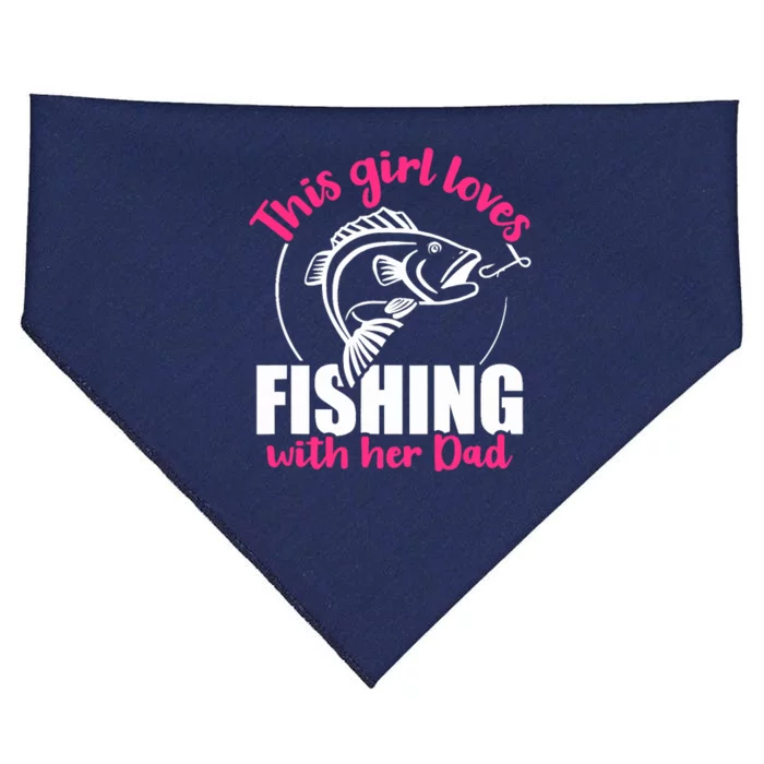 This girl loves fishing with her dad USA-Made Doggie Bandana