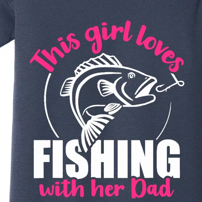 This girl loves fishing with her dad Baby Bodysuit