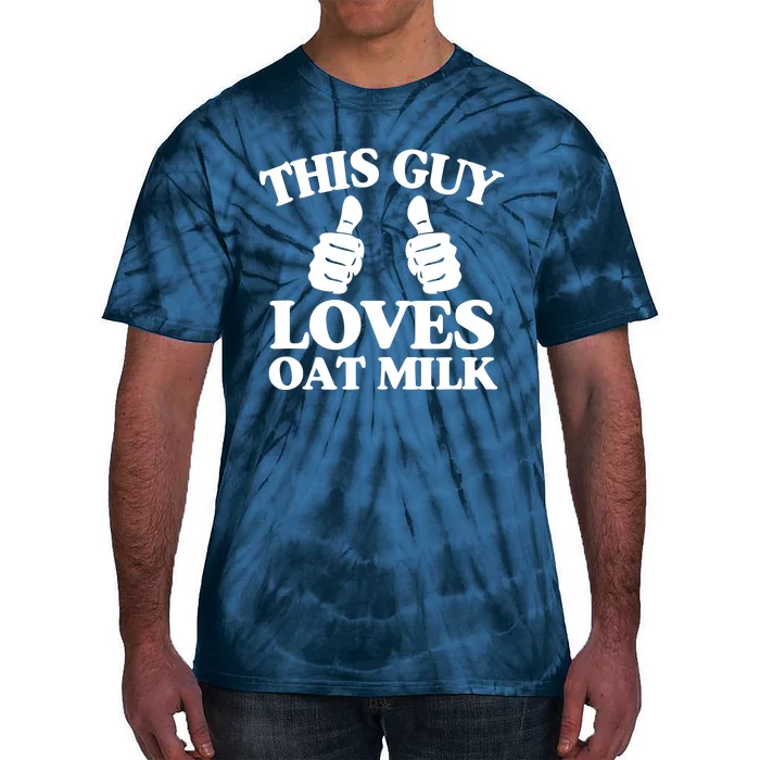 This Guy Loves Oat Milk Plant Based Vegan Barista Tie-Dye T-Shirt