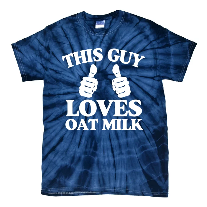 This Guy Loves Oat Milk Plant Based Vegan Barista Tie-Dye T-Shirt