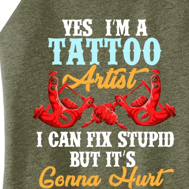 Tattoo Gift Lover Of Ink And Tattoo Artist Gift Women’s Perfect Tri Rocker Tank